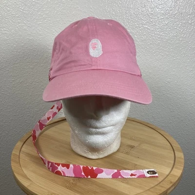 Bape Hat Adjustable A Bathing Ape Streetwear Pink Camo Long Strap Cap - Image 1 of 4