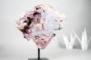 Geoda Amatista Rosa Rara con Brillante Púrpura y Rosa Druzy, con Color Púrpura - Imagen 1 de 10