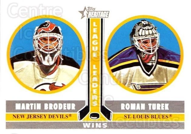 2000-01 Topps Heritage #231 Martin Brodeur, Roman Turek - Image 1 of 1