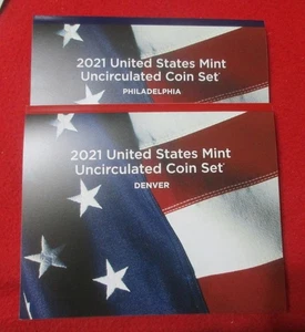 2021 P&D   14  Coin Uncirculated  Mint Set     UNOPENED BROWN BOX       #MF-4723 - Picture 1 of 3