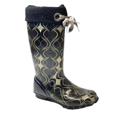 Bogs Alex Swirlprint Spades Rainboot Womens 10 Winter Insulated Barn Chore Boots - Image 1 of 4