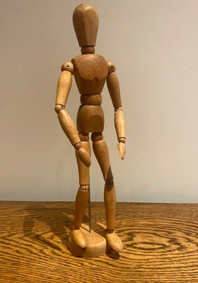 VINTAGE KUNST SCHAUFENSTERPUPPE FIGUR AUS HOLZ 60er JAHRE - Bild 1 von 4