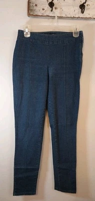 Chadwick's Womens Stretch Dark Wash Denim Jeans Topstitched Accent NEW Size 4P - Image 1 of 4