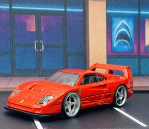 Custom Wheel Swapped Ferrari F40 Competizione 1/64 Diorama Diecast Box Ships - Picture 1 of 21