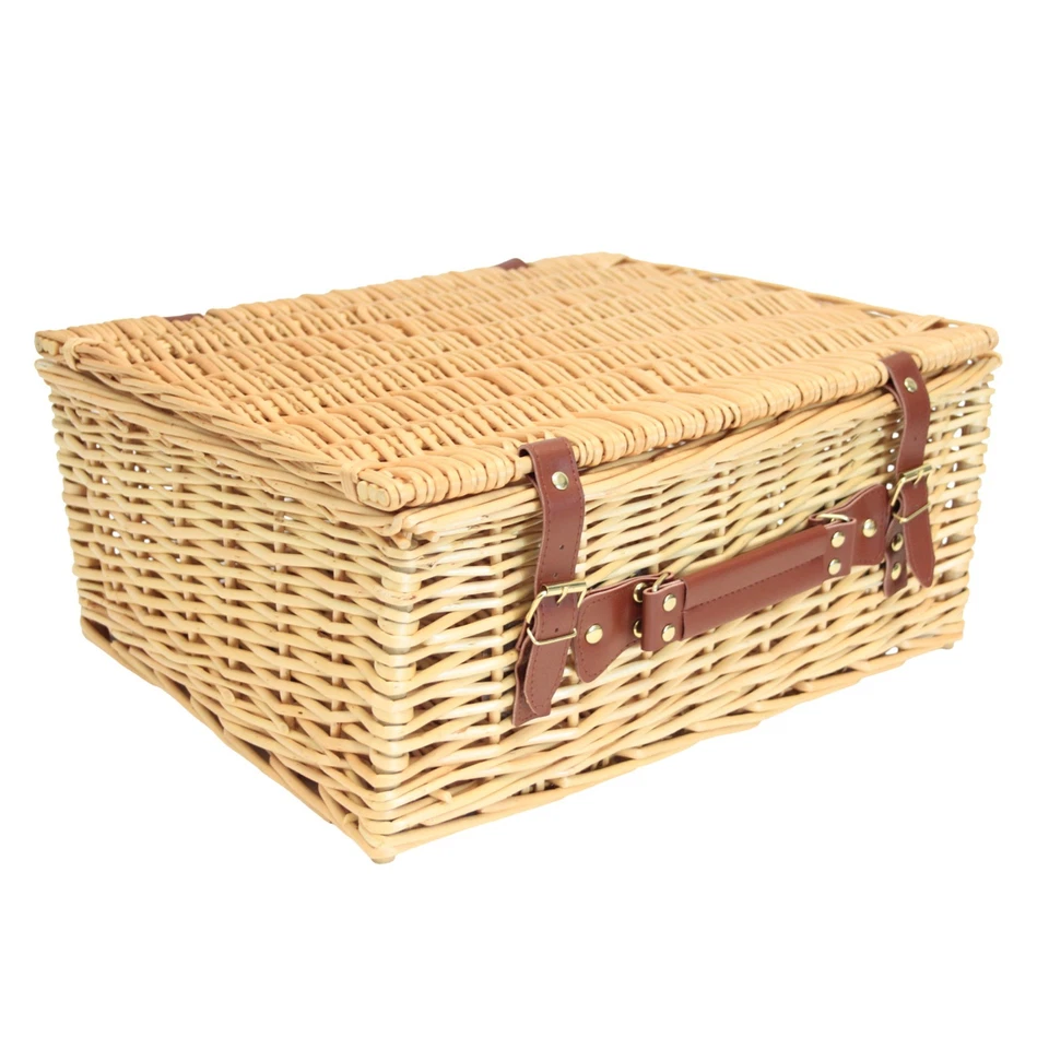 Empty Natural Wicker Hamper Baskets with Lids for Christmas, gifts, shop display - Image 1 of 1
