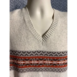 Banana Republic Mens Wool/Cotton Sweater Vest XL Southwest Preppy Grandpacore  - Picture 1 of 5