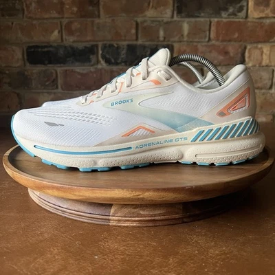 Brooks Adrenaline GTS 23 Supportive Womens 11.5 Cream Running Shoes Sneakers - Image 1 of 4