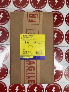 Square D EDB14015 Single Pole 15 Amp Circuit Breaker, 277V 50/60Hz, New Sealed🔴 - Picture 1 of 3