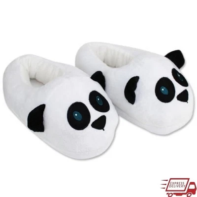 Lindas pantuflas de felpa Panda suaves cálidas cómodas calzado interior mujeres niños nuevas Foto 1 de 3