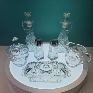 Vintage Anchor Hocking Prescut 11pc. table set - Picture 1 of 18