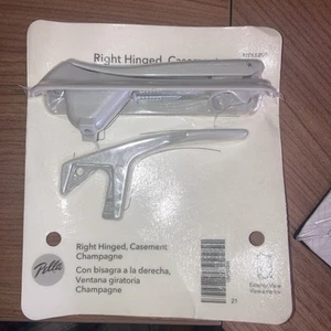 Pella Casement Window Hardware Crank Champagne Right Hinge 2000 - Current - Picture 1 of 6