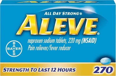 Aleve Comprimidos, Naproxeno Sódico 220 mg (AINE), Analgésico/Reductor de Fiebre,...  Foto 1 de 4