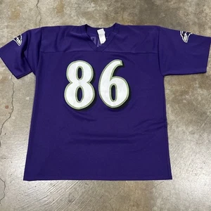 Baltimore Ravens Jersey Mens XL Purple Reebok NFL Todd Heap #86 - Picture 1 of 8