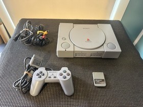 PlayStation 1 Bundle-TESTED AND WORKING! Console, OEM Controller, Cables, Card