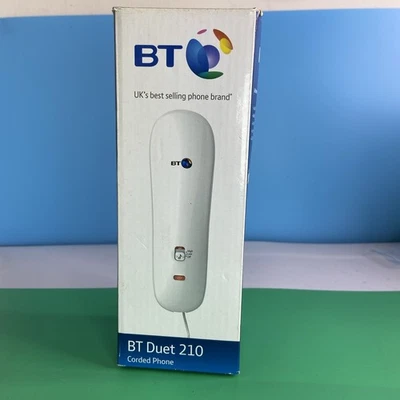 BT Landline Telephone Duet 210 White Wall Mountable Hearing Aid Compatable box - Image 1 of 4