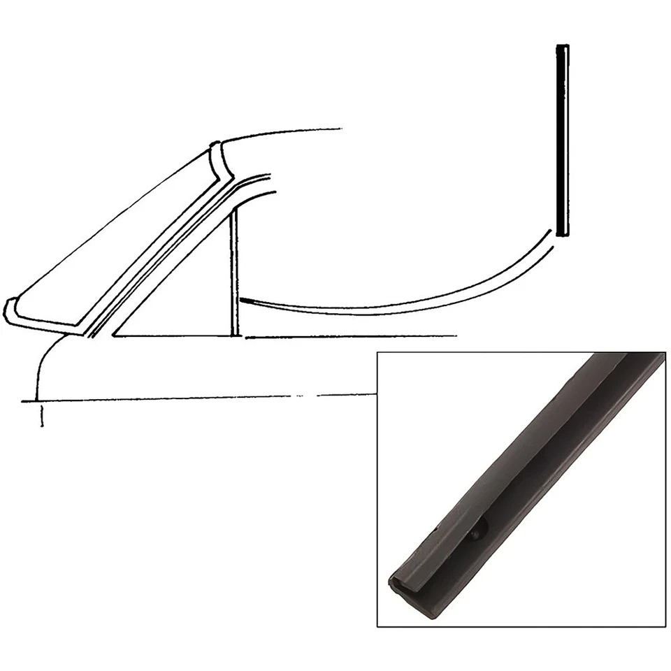 1962-65 Ford/Mercury; Fairlane/Meteor; Tiras meteorológicas para janela de ventilação; Sedan/Wagon - Imagem 1 de 1