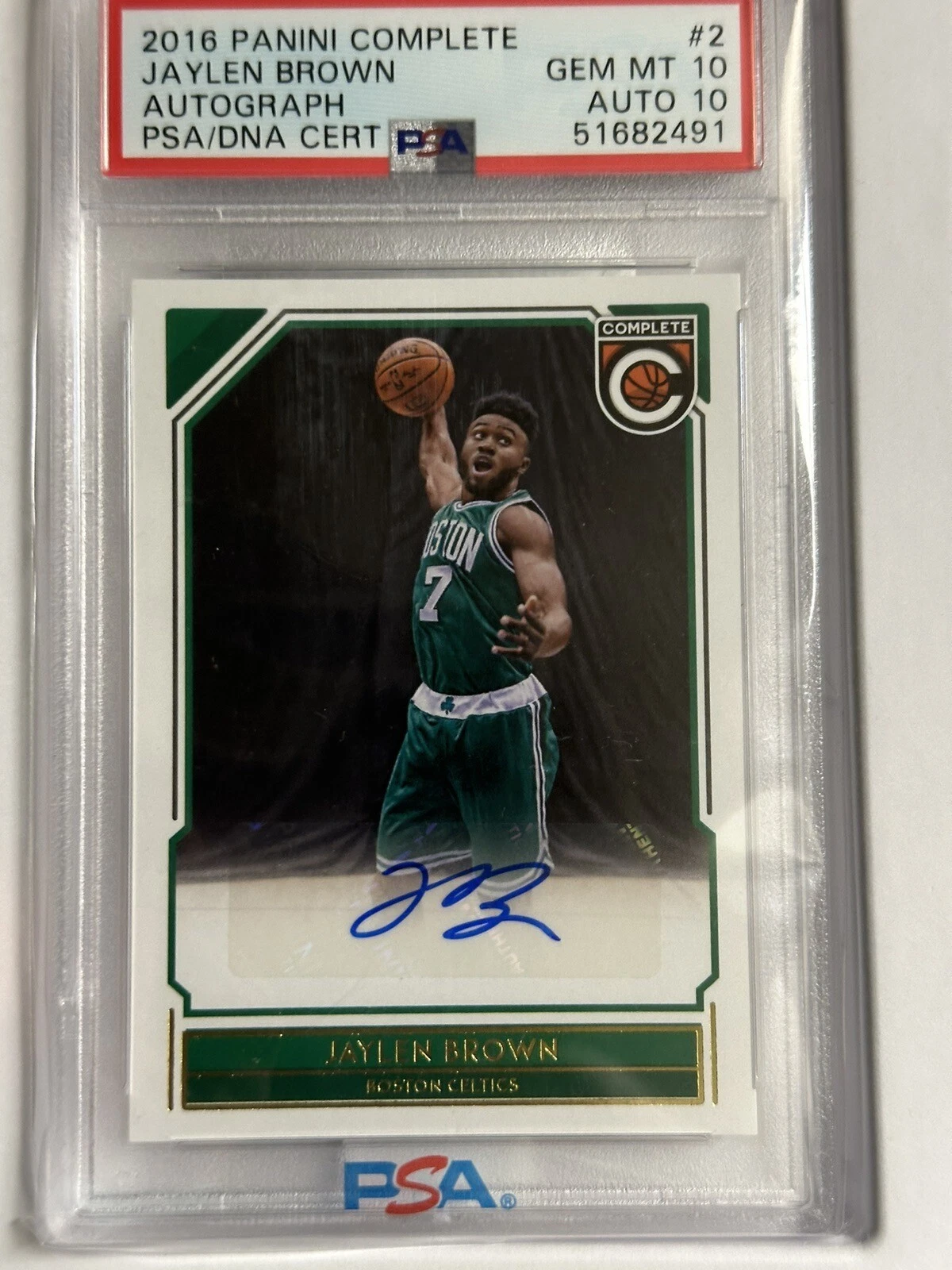 2016 Panini Complete Jaylen Brown Rookie Autograph Gem Mint 10/ Auto 10