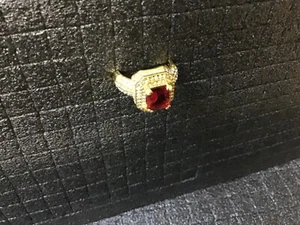 Sehr schöner Herren Ring mit Steinen Vergoldet  Neu Größe 11 / 21mm - Bild 1 von 3