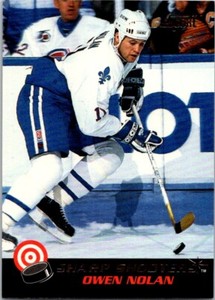 1992-93 Score Canadian OWEN NOLAN #12 Nordiques Sharp Shooters