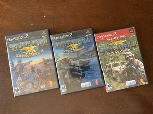 Socom Collectors set PS2: Socom 1, 2, 3 + PAL Big Box + soundtrack CD - Picture 1 of 14