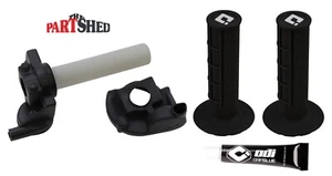 Moose Racing Throttle Housing W ODI Black Grips & Grip Glue Kawasaki KX125 KX250 - Foto 1 di 8