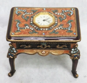 JAY STRONGWATER SWAROVSKI CRYSTALS ENAMELED FOLDING DESK - Picture 1 of 13