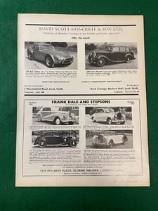 AC COBRA 1967 PPD567E 1949 SILVER WRAITH PARK WARD 1950 BENTLEY VI ADVERT A4 Y - Picture 1 of 1