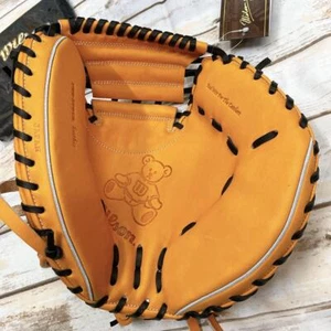 Wilson Staff DUAL Baseball Glove TEDDY BEAR LOGO Catcher RH JAPAN - Picture 1 of 12