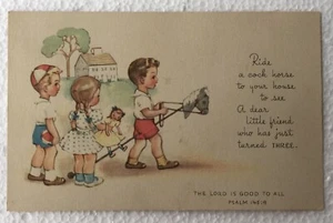 Postcard 3 Year Birthday Sunday School Parkman Ohio Posted 1951 - Picture 1 of 2