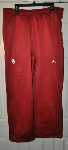 NIKE JORDAN OU SOONERS OKLAHOMA COLLEGE THERMA PANTS TEAM CRIMSON NEW Mens M-XL Cover