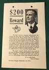 ORIGINAL 1911 PORTLAND OREGON POLICE DEPARTMENT WANTED POSTER EMBEZZLEMENT