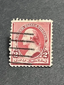 Scott #220 2c WASHINGTON 1890 USED Carmine - Picture 1 of 2