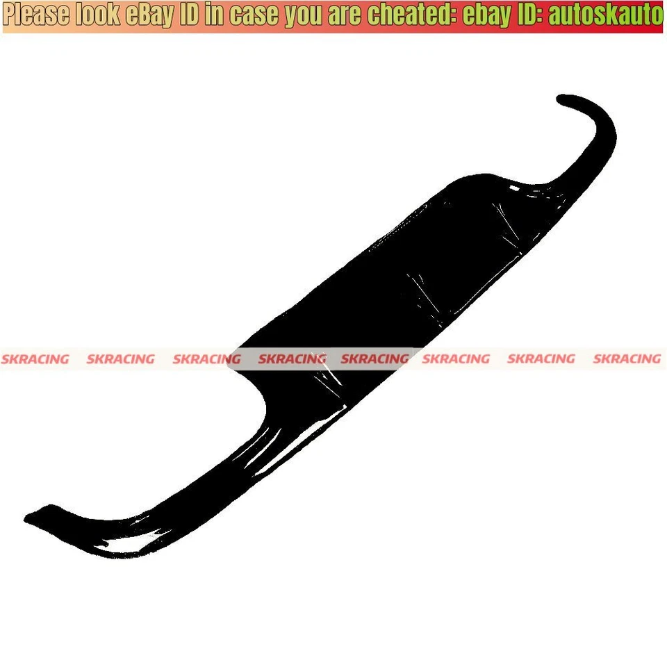 Labio difusor parachoques trasero negro brillante para Mercedes Benz SLK55 AMG R171 2005-2008 Foto 1 de 1