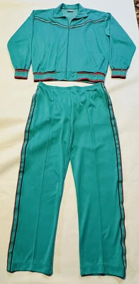 Vintage 80s PACER SPORTSWEAR Track Warm-Up Suit Jacket Pants Mens Size 1xL Tall - Image 1 of 4