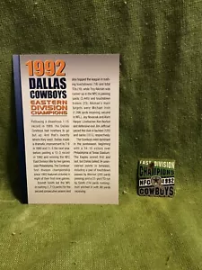 Dallas Cowboys Championship Pins 1992 Eastern Division Willabee & Ward - Bild 1 von 3