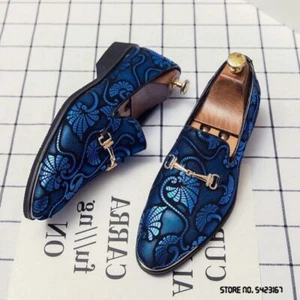 2022 Hombres Zapatos de vestir de cuero Patrón Nacional Oxfords Caballero Zapatos de boda - Imagen 1 de 15