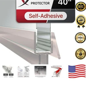 Self-Adhesive Shower Door Sweep - 40" Bottom Seal for All Door Thicknesses - Picture 1 of 8