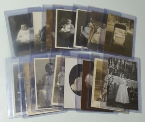 Süße Kinder & Babys 15 RPPC Postkarten Lot unbesendet Ohio Nachlass Echtfoto - Bild 1 von 10