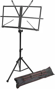 New Windsor Band Foldable Music Sheet Stand With Travel Bag | Black | 050151-BK - Picture 1 of 7