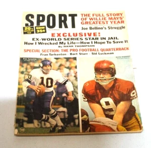 1965 SPORT magazine Dec. Fran Tarkenton, Sonny Jurgensen, Pete Rose & Willy Mays - Picture 1 of 7