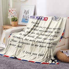 1pcs COPERTA 130cm*150cm comodo Padre  'S DAY Flanella non-pilling
