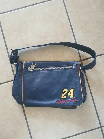 Wilson's Jeff Gordon 24 Navy Leather Hand Bag Womens Purse Nascar Racecar Cover