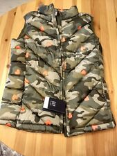 XL Gap Kids Girls Light Weight Camouflage with Hearts Puffer Vest; NWT
