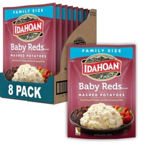 Idahoan Baby Reds Mashed Potatoes ๐ฅ Family Size, 8.2 oz (Pack of 8) - Picture 1 of 6