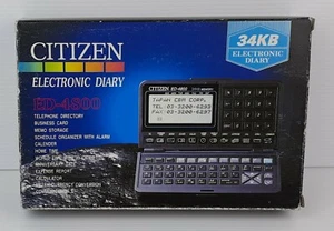 CITIZEN ELECTRONIC DIARY ED-4800 - VINTAGE - NEW - Picture 1 of 11