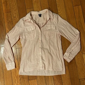 PATAGONIA Women's Lightweight A/C Buttondown Glider Stripe Flora Pink Sz S - Picture 1 of 5