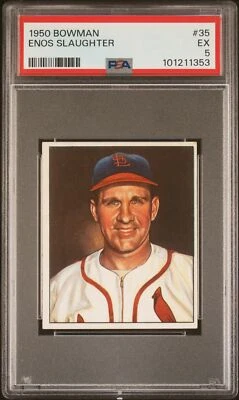 1950 Bowman #35 Enos Slaughter PSA 5 - Image 1 of 2