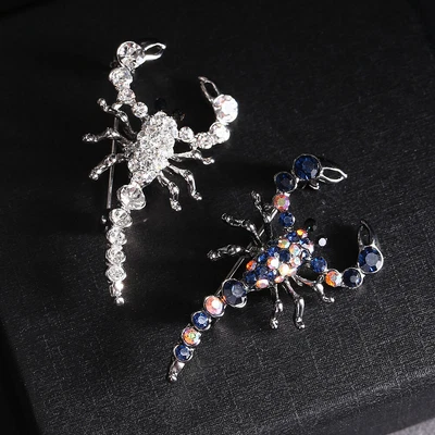 Art Deco Style Vintage Enamel Crystal Scorpion Brooch Badge Pin Free Gift Bag - image 1 of 4