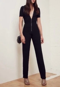 Reformation Farah Jumpsuit Black Sz 2 Sexy,evening Party Cocktail - Picture 1 of 8