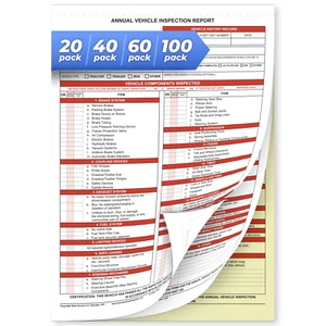 PACK 20/40/60/100. Formulario de informe anual de inspección de vehículos 3 capas sin carbono - Imagen 1 de 12